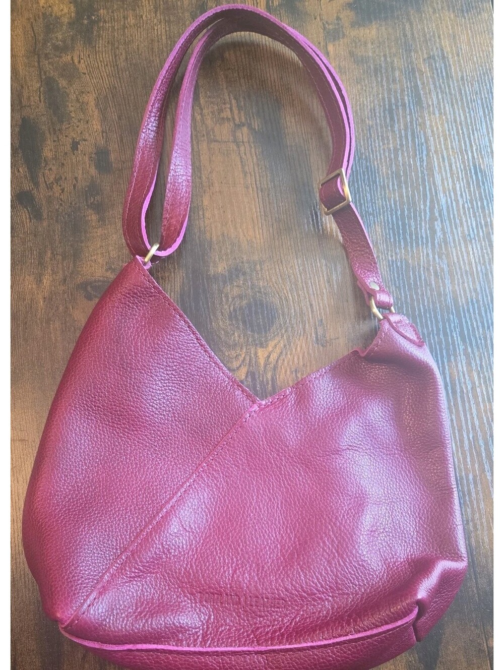 Portland Leather shoulder Hand Bag Purple orchid small naomi